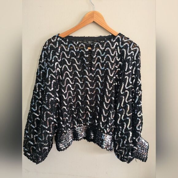 Jeanette Kastenberg St Martin Sequin Silk Top Vintage - Picture 5 of 5